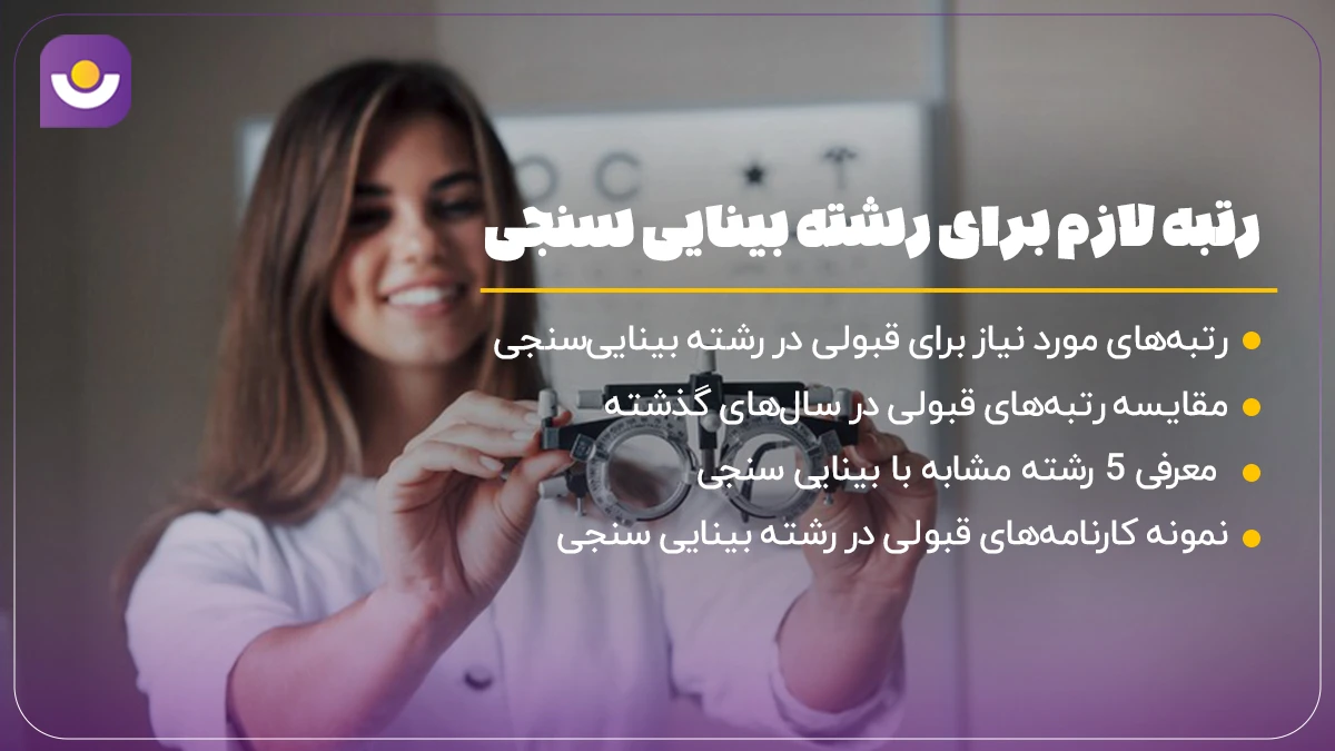 رتبه لازم برای رشته بینایی سنجی
