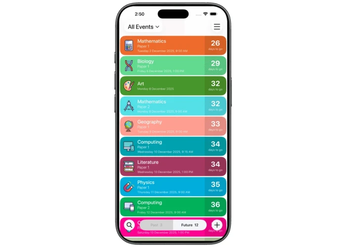 اپلیکیشن Exam Countdown Lite