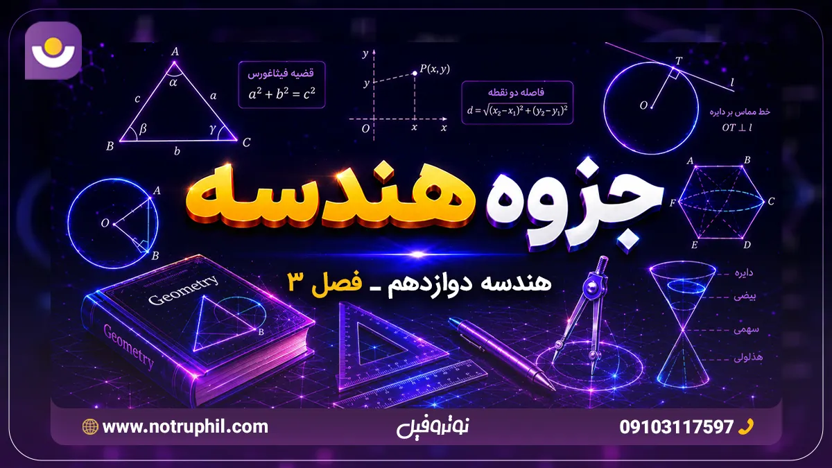 دانلود جزوه فصل سوم هندسه دوازدهم به همراه سوالات نهایی
